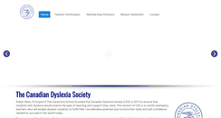 Desktop Screenshot of canadiandyslexiasociety.com