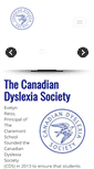 Mobile Screenshot of canadiandyslexiasociety.com